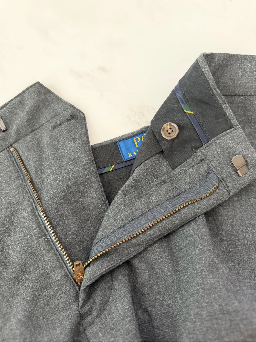 NWT Polo Ralph Lauren Manhasset Stretch Straight Fit Pants Gray 34x30